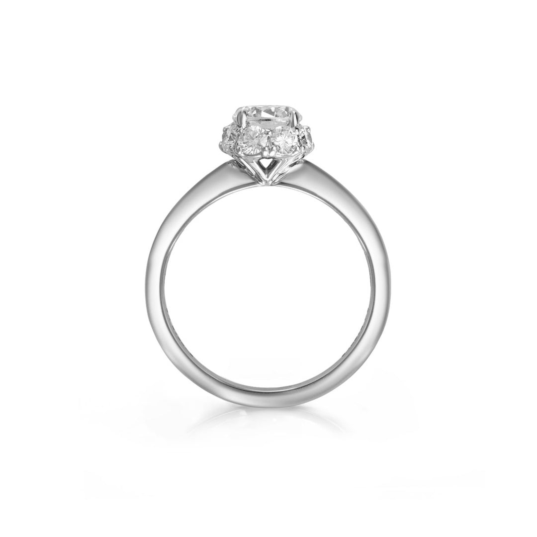 A. 18kt White Gold Maple Leaf Diamond Ring
