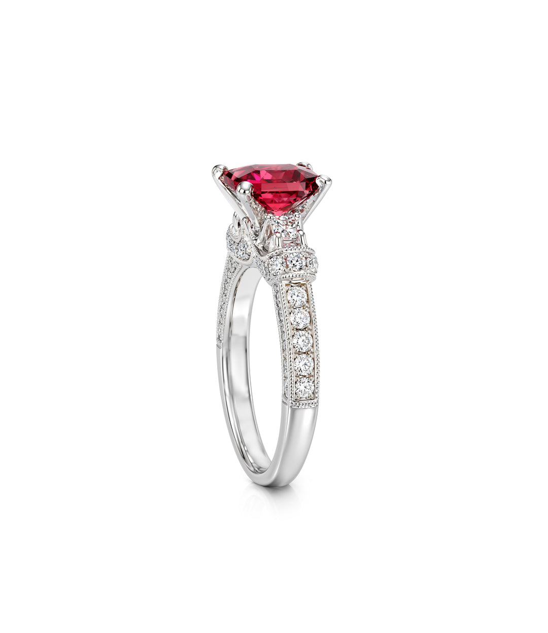 19kt White Gold Tourmaline and Diamond Ring