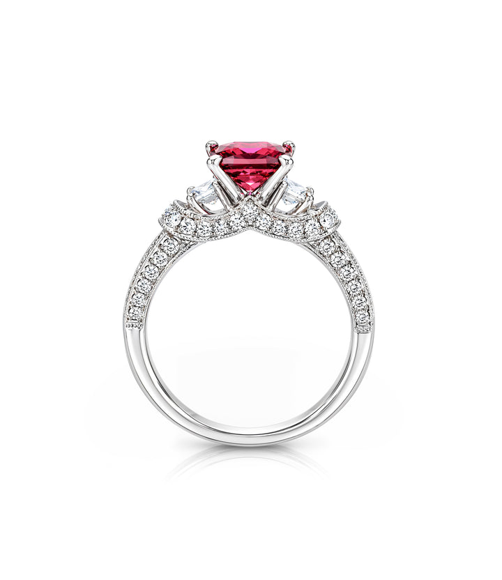 19kt White Gold Tourmaline and Diamond Ring