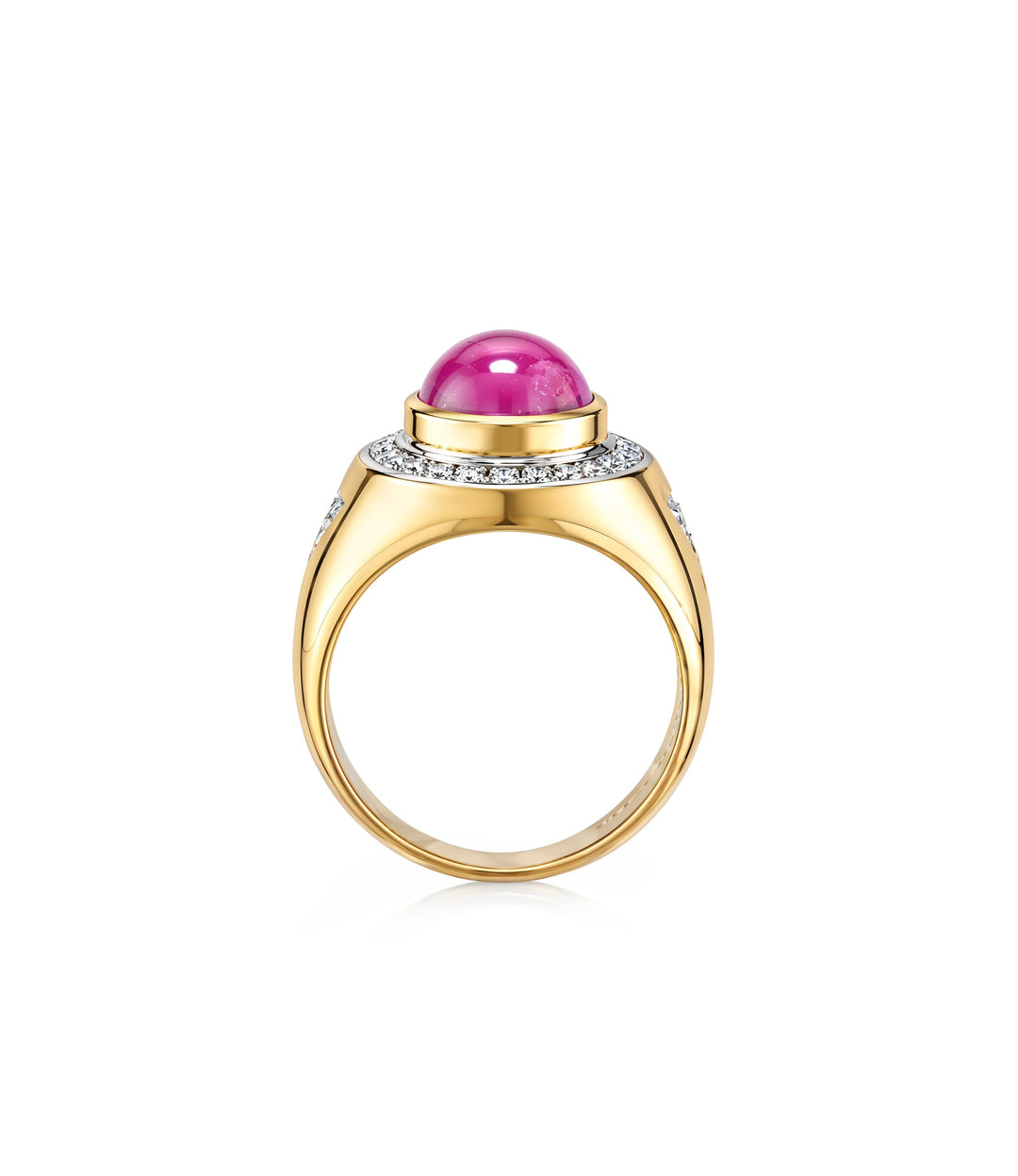 22kt Estate Gentleman's Ruby and Diamond Ring