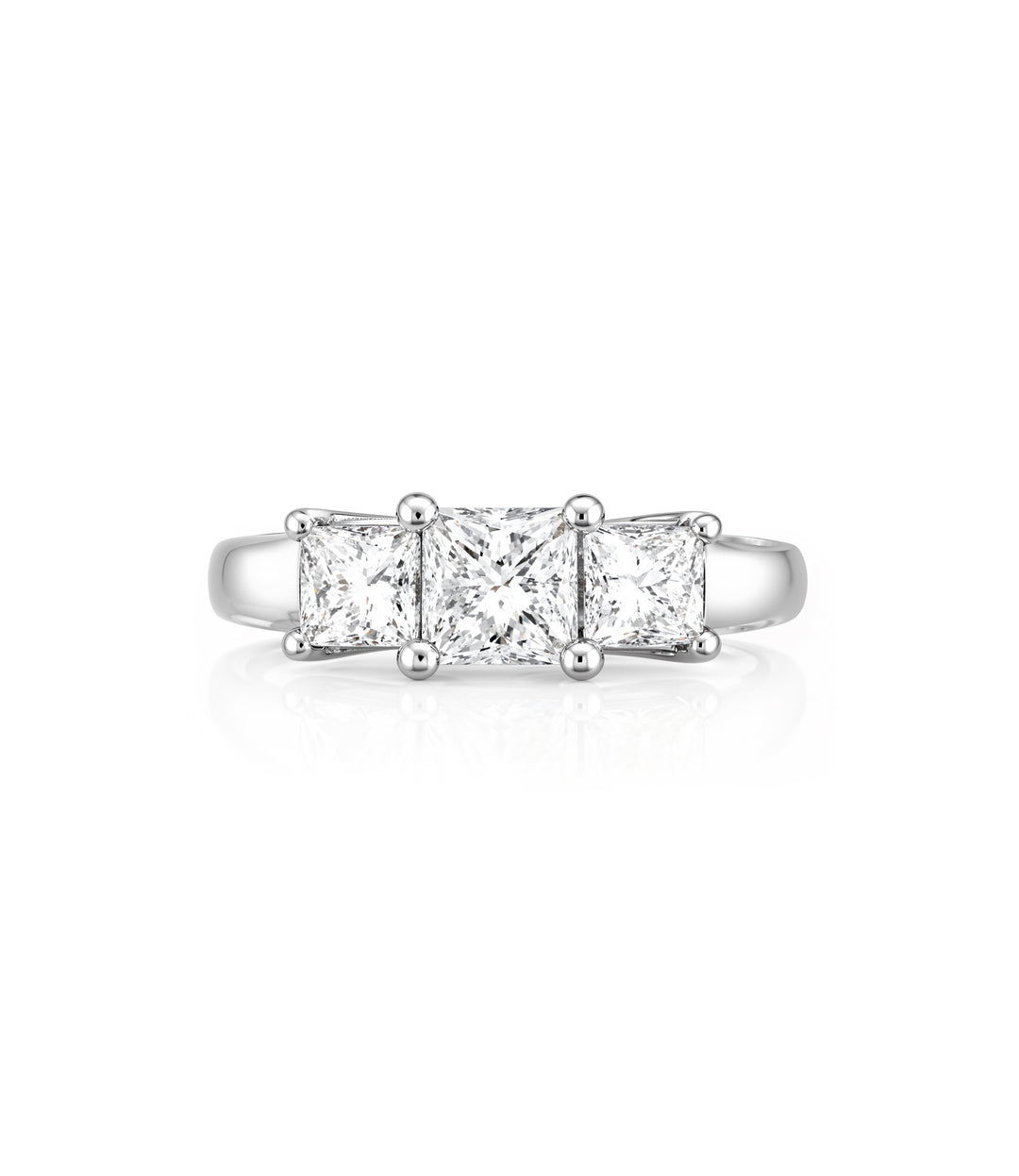 Platinum Estate Princess Cut Diamond Ring