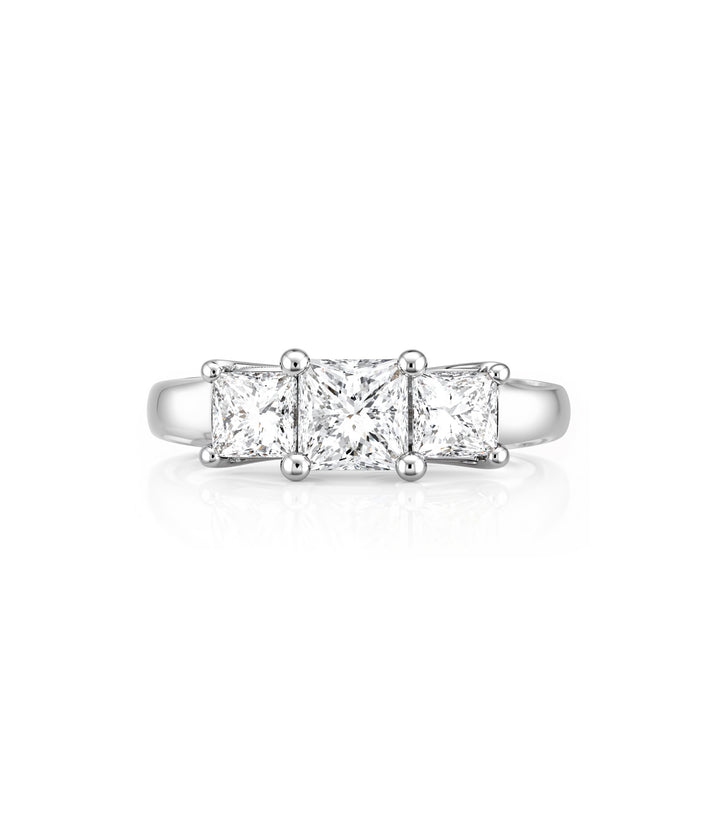 Platinum Estate Princess Cut Diamond Ring