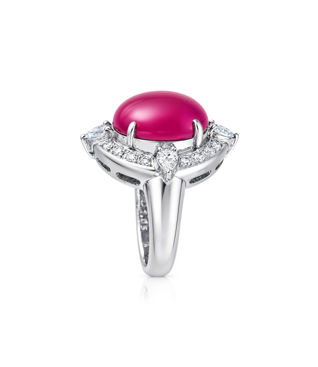 Platinum Ruby and Diamond Estate Ring