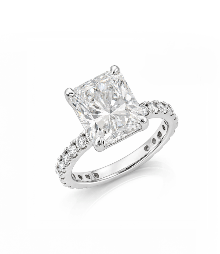 A. Estate Platinum Radiant Cut Diamond Ring