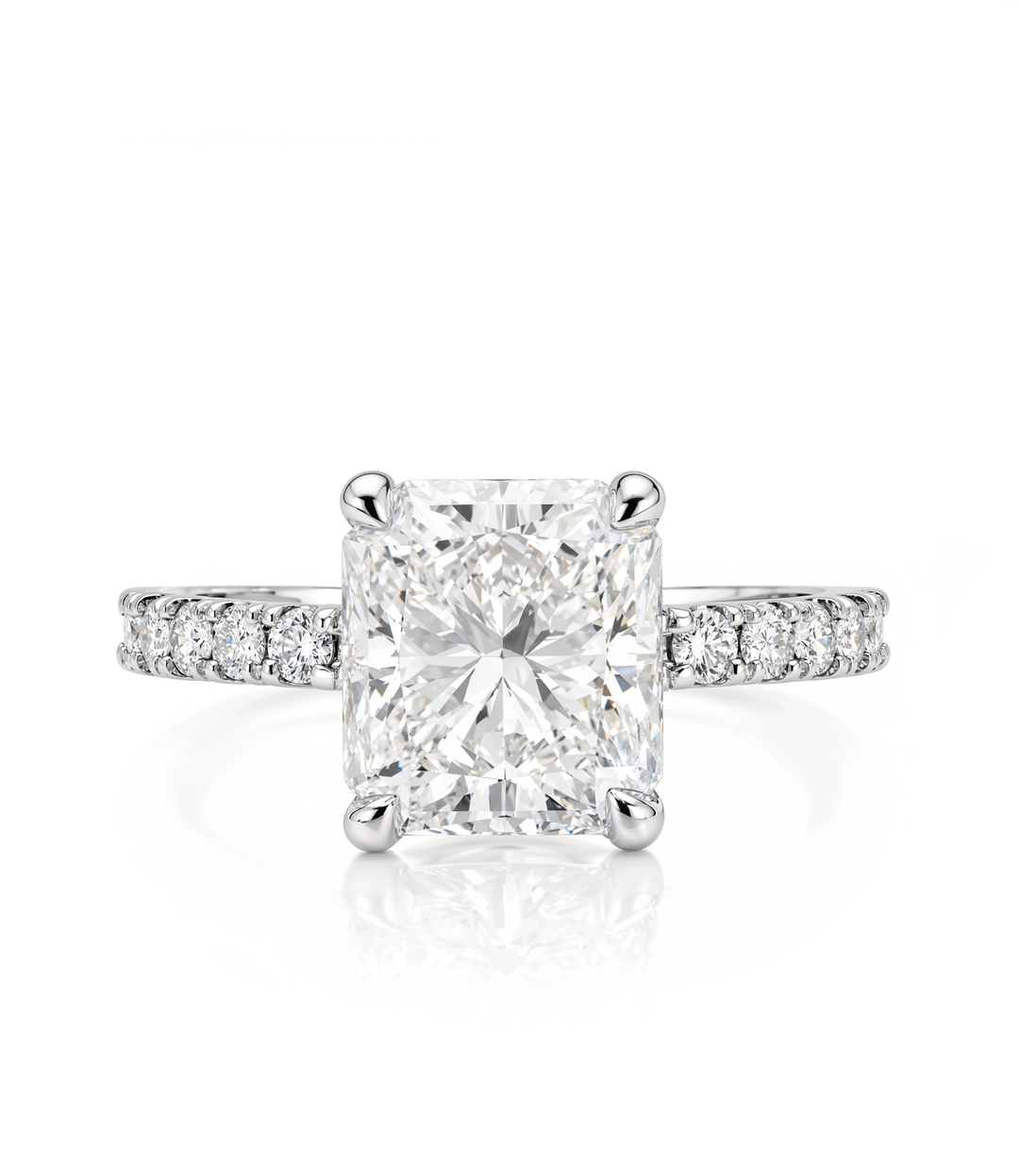 A. Estate Platinum Radiant Cut Diamond Ring