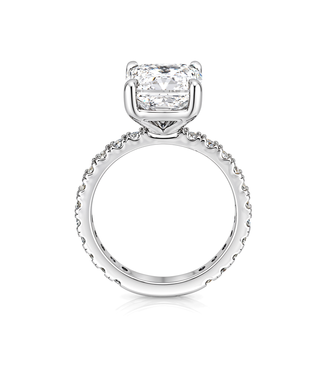 A. Estate Platinum Radiant Cut Diamond Ring
