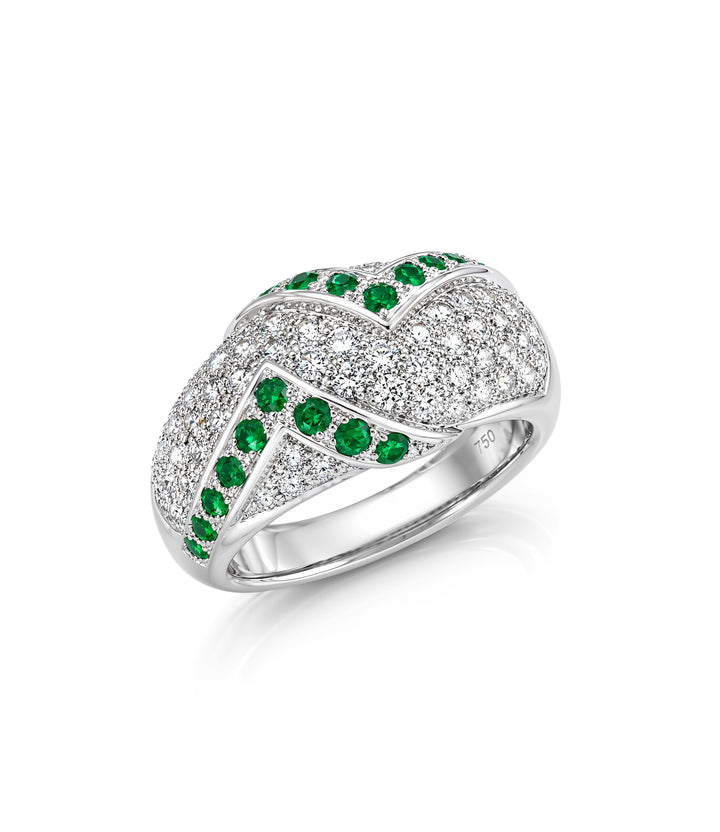 A. Platinum Emerald Diamond Ring