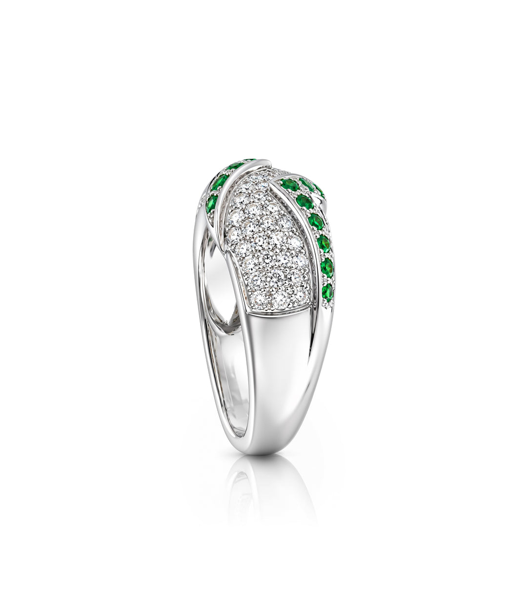 A. Platinum Emerald Diamond Ring