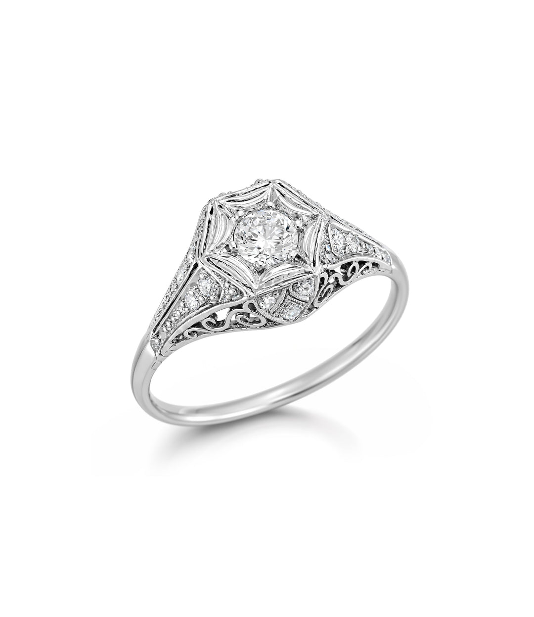Platinum Estate Diamond Ring