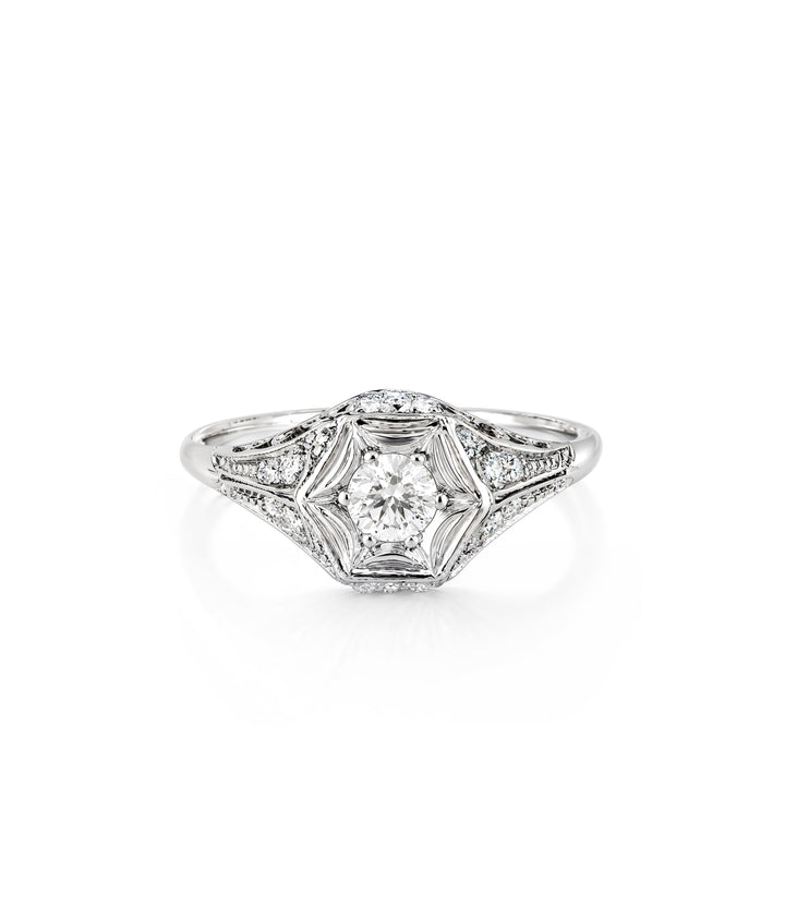 Platinum Estate Diamond Ring