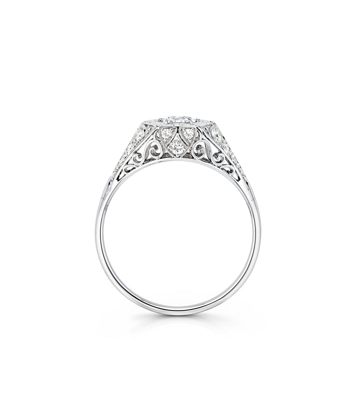 Platinum Estate Diamond Ring
