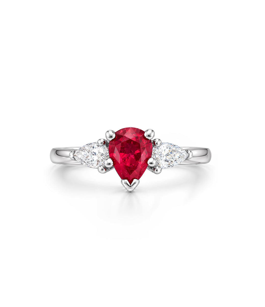 Platinum Ruby Diamond Ring