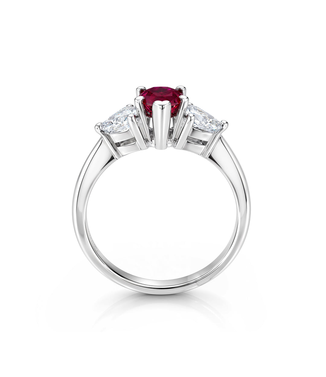 Platinum Ruby Diamond Ring