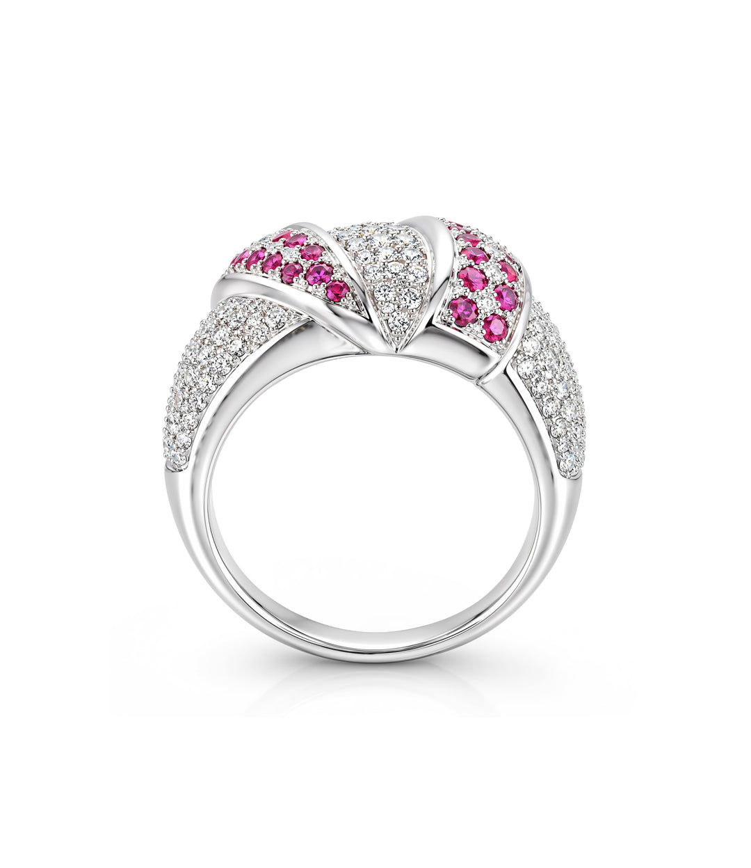 Platinum Ruby Diamond Ring