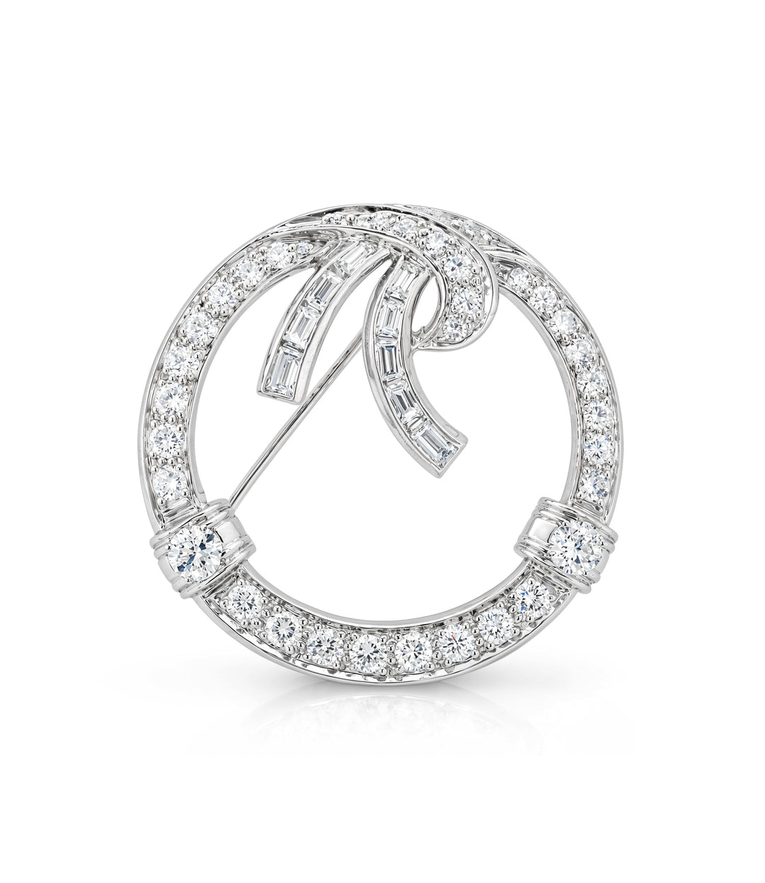 Platinum Estate Diamond Brooch