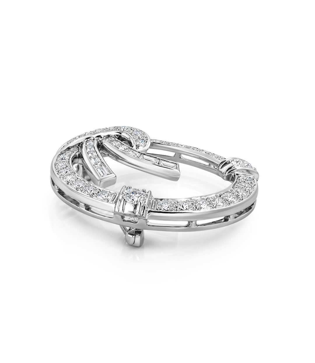 Platinum Estate Diamond Brooch