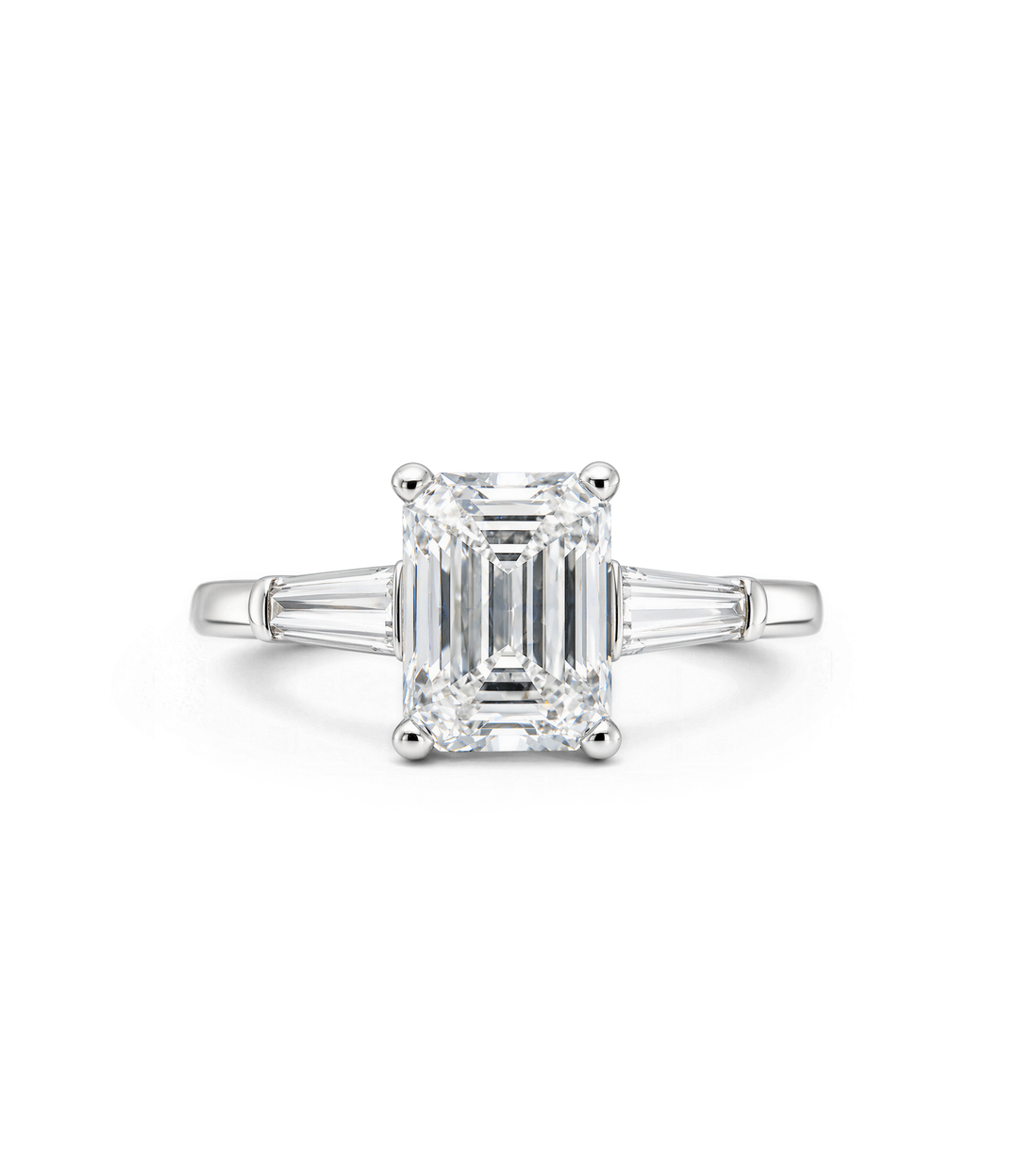 Platinum Radiant Lab Grown Diamond Ring