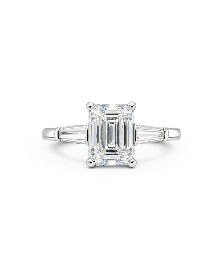 Platinum Radiant Lab Grown Diamond Ring