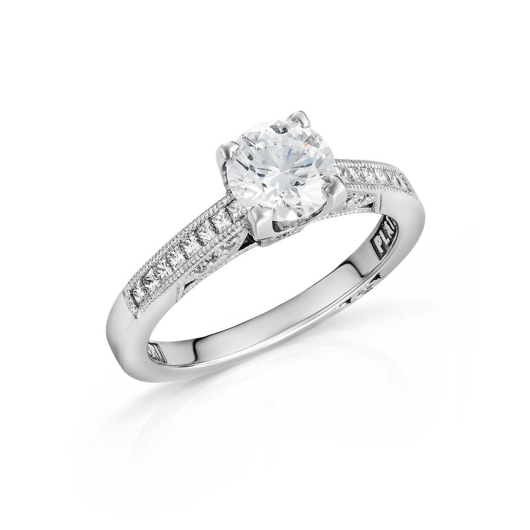 A. Platinum Tacori Lab Grown Diamond Ring