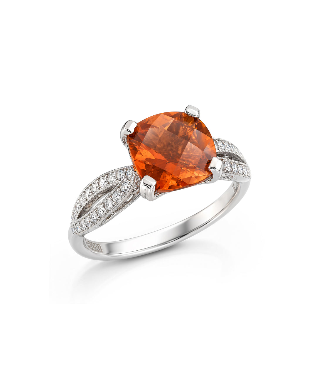A. Tacori Platinum Quartz Diamond Ring
