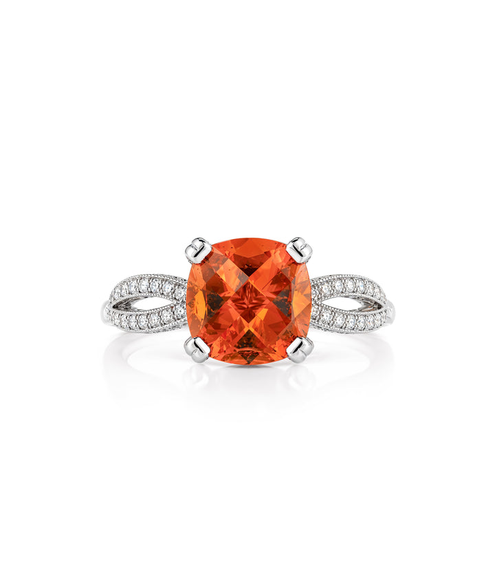 A. Tacori Platinum Quartz Diamond Ring