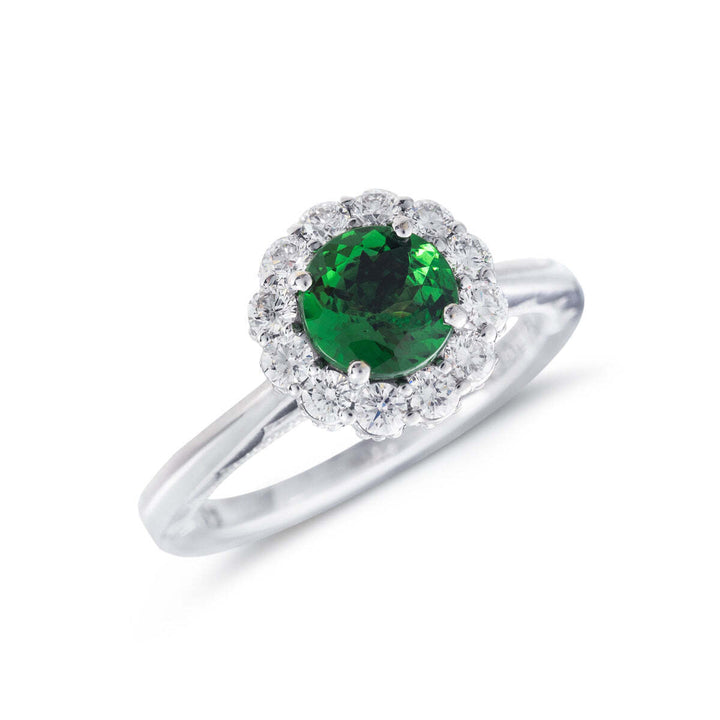 A. Tacori 18kt Tsavorite Diamond Ring