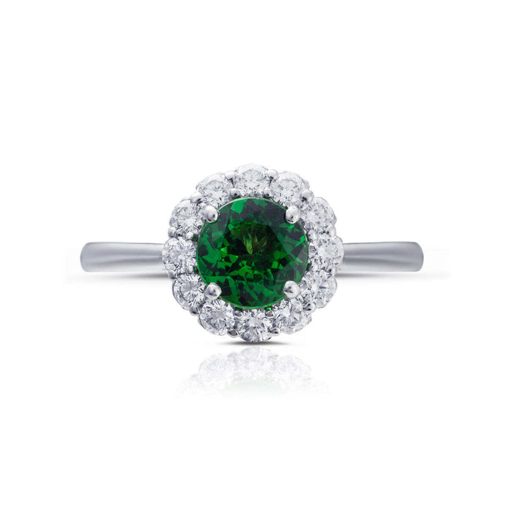 A. Tacori 18kt Tsavorite Diamond Ring