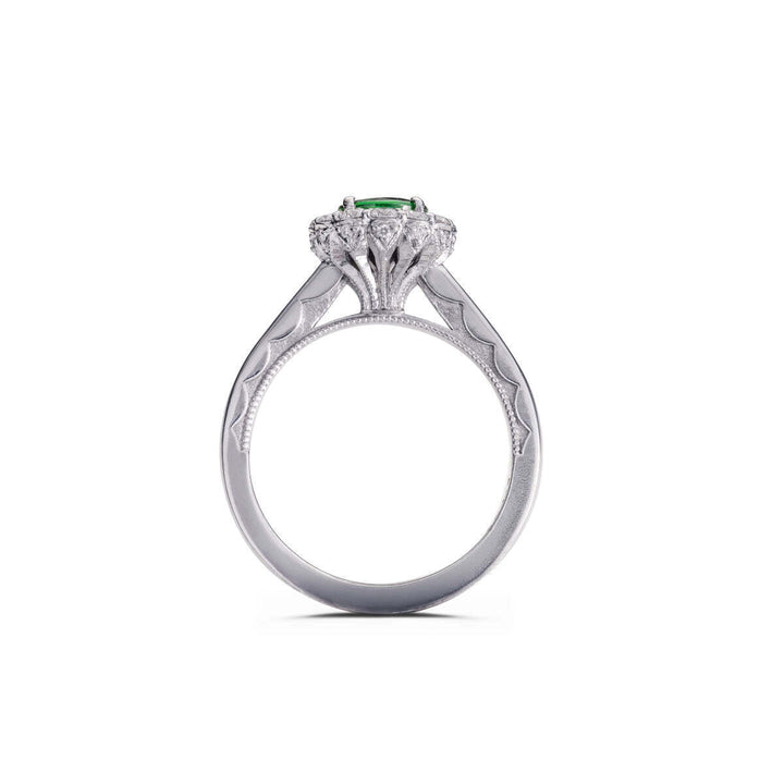 A. Tacori 18kt Tsavorite Diamond Ring