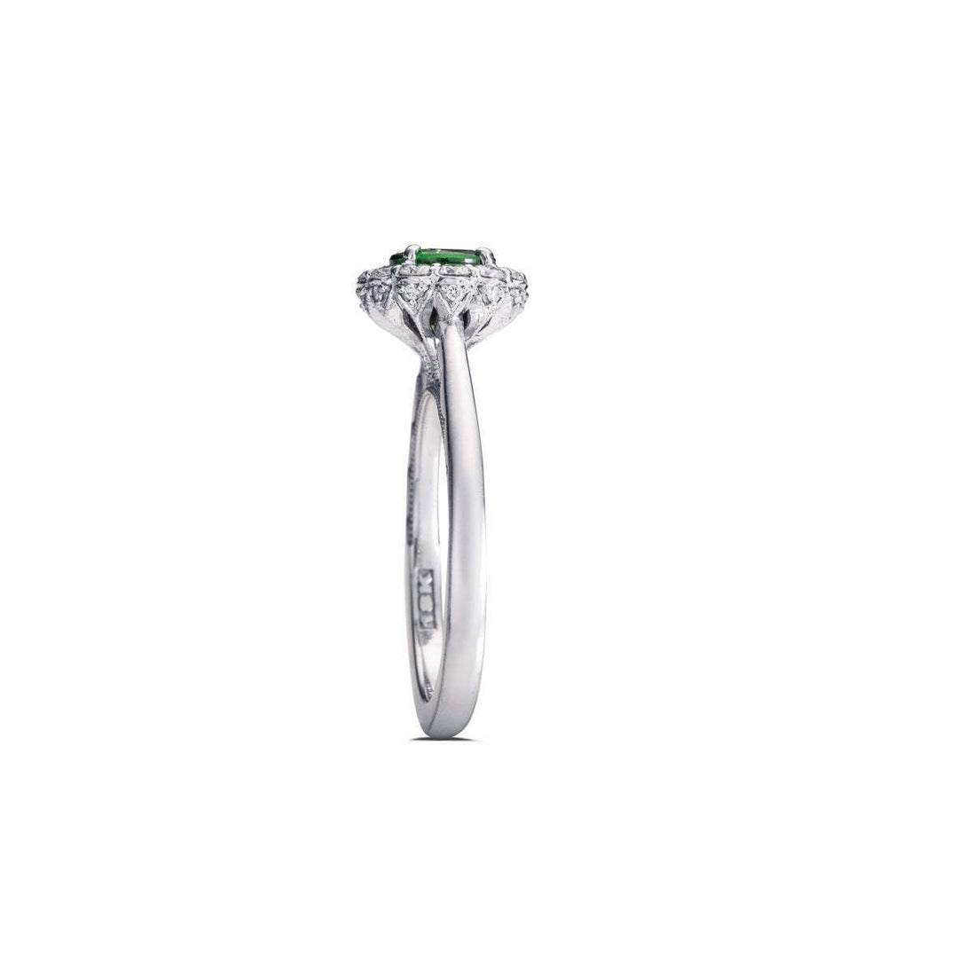 A. Tacori 18kt Tsavorite Diamond Ring