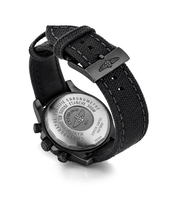 Estate Breitling Super Ocean Black Strap Limited Edition Wrist Watch