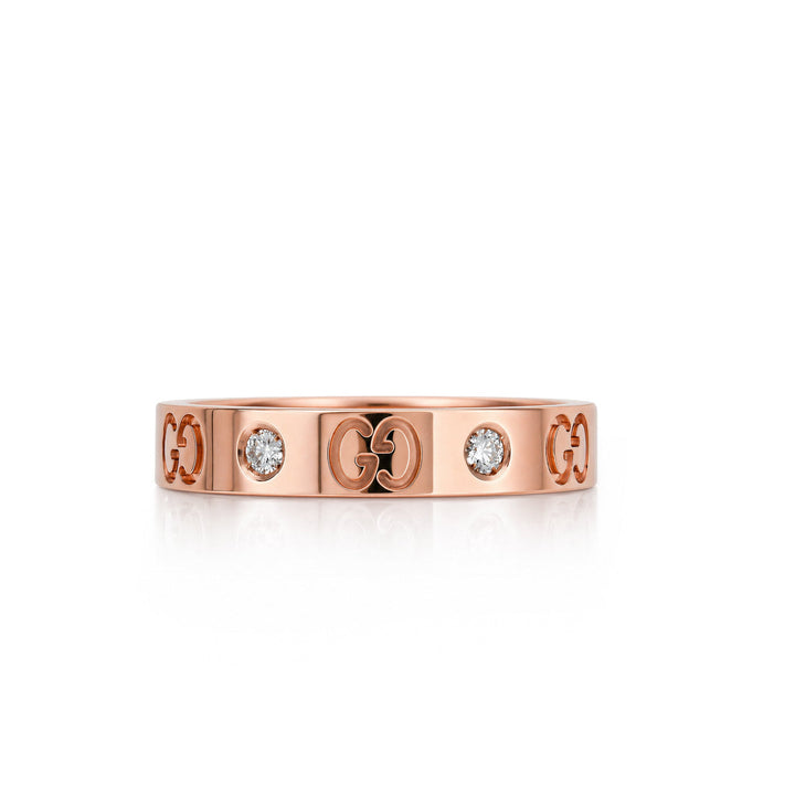 Icon Band 18kt Rose Gold With 6 Diamonds