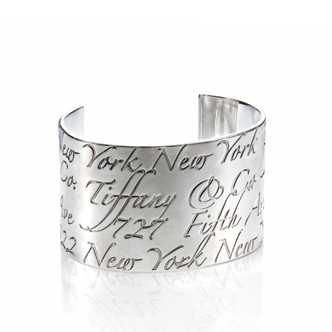 Tiffany & Co Wide New York Sterling Silver Cuff Bracelet