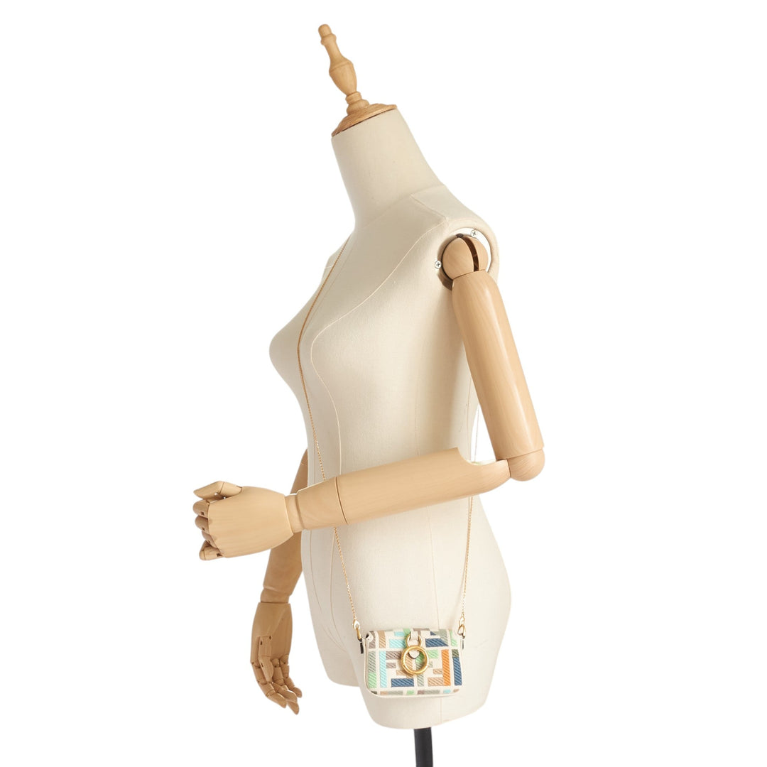 Nano Baguette Maxi Buckle Canvas Bag