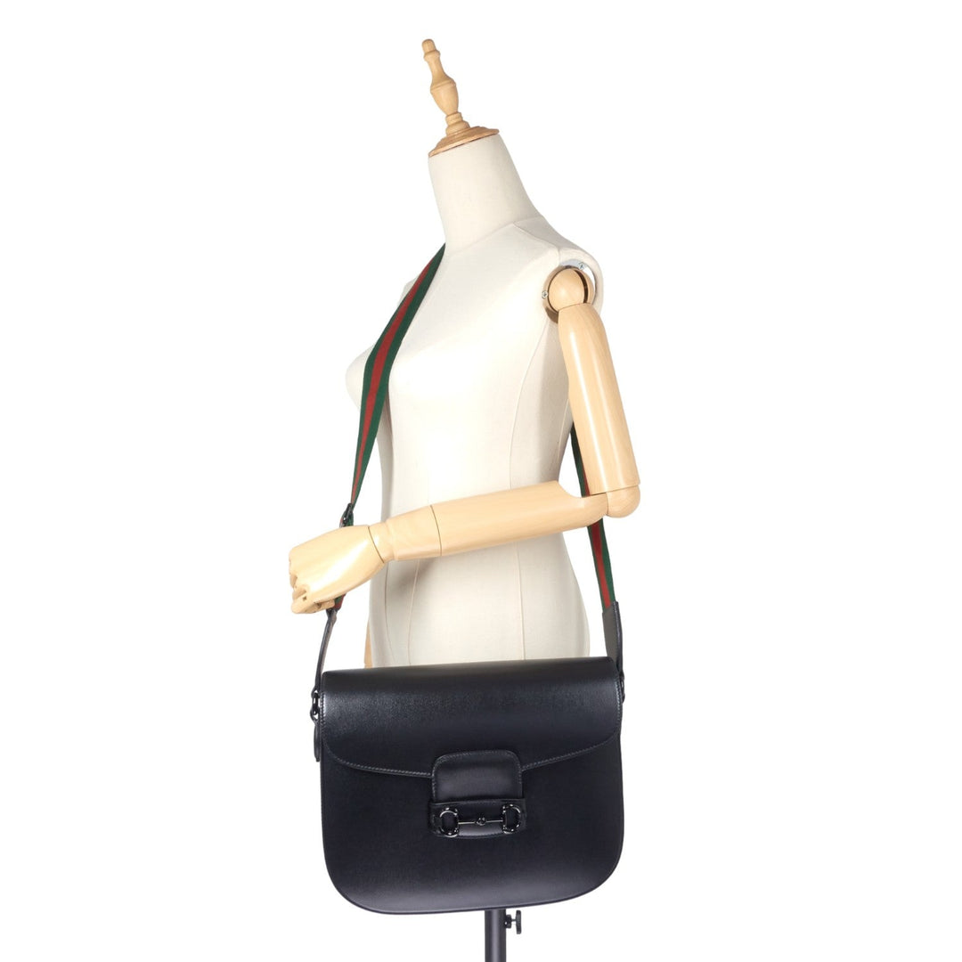 Horsebit 1955 Large Monochrome Azalea Leather Bag