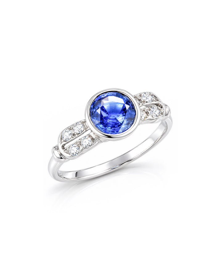 Estate Sapphire Diamond Ring