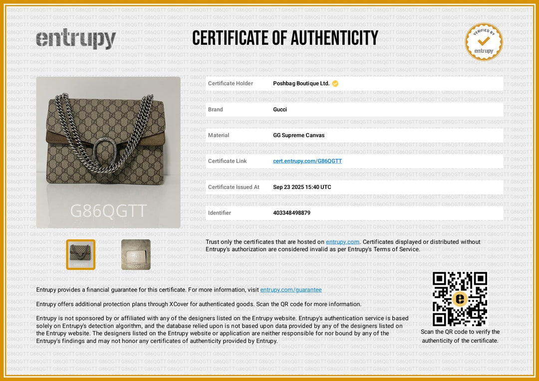 Dionysus Medium GG Supreme Monogram Canvas Bag