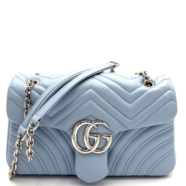 Gucci GG Marmont Pastel Blue Medium Shoulder Bag