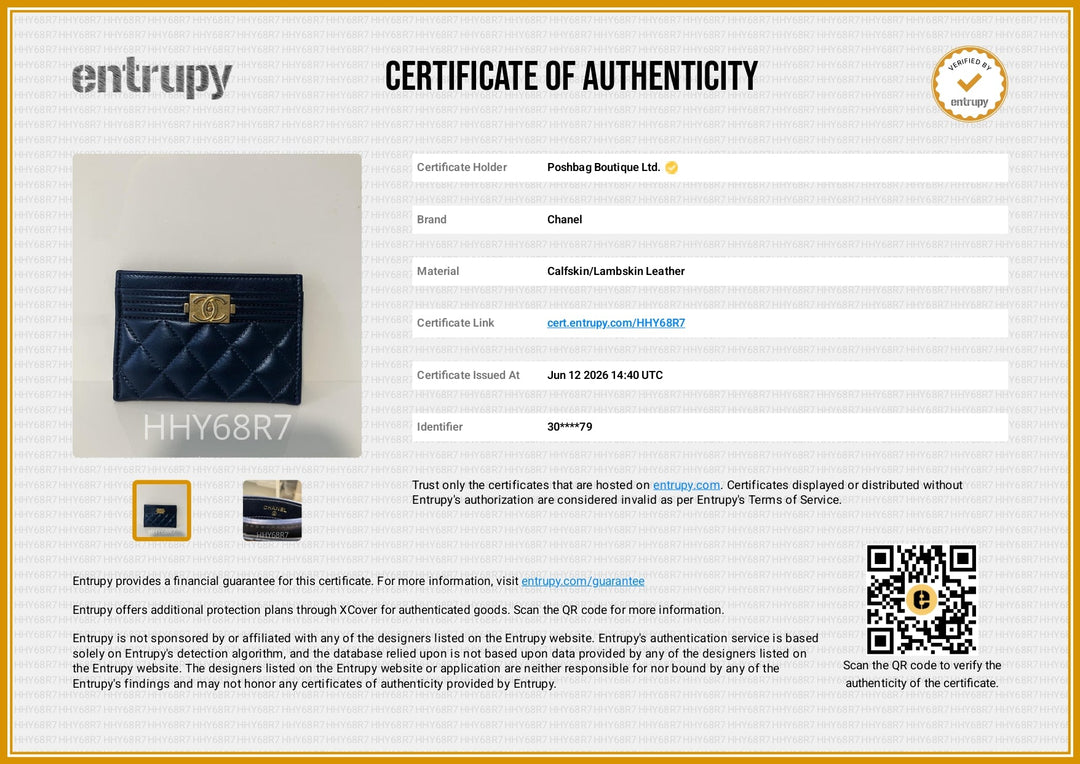 Boy Metallic Quilted Lambskin Card Holder