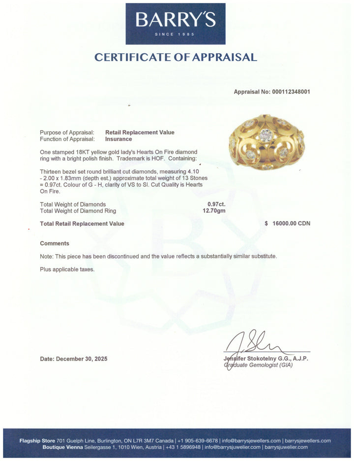Hearts on Fire 18kt Yellow Gold Diamond Ring