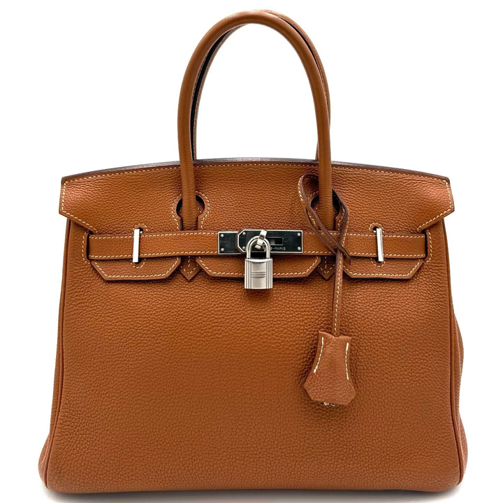 Hermès Gold Birkin 30 in Togo Leather With Palladium Hardware