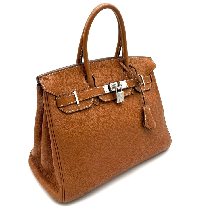 Hermès Gold Birkin 30 in Togo Leather With Palladium Hardware
