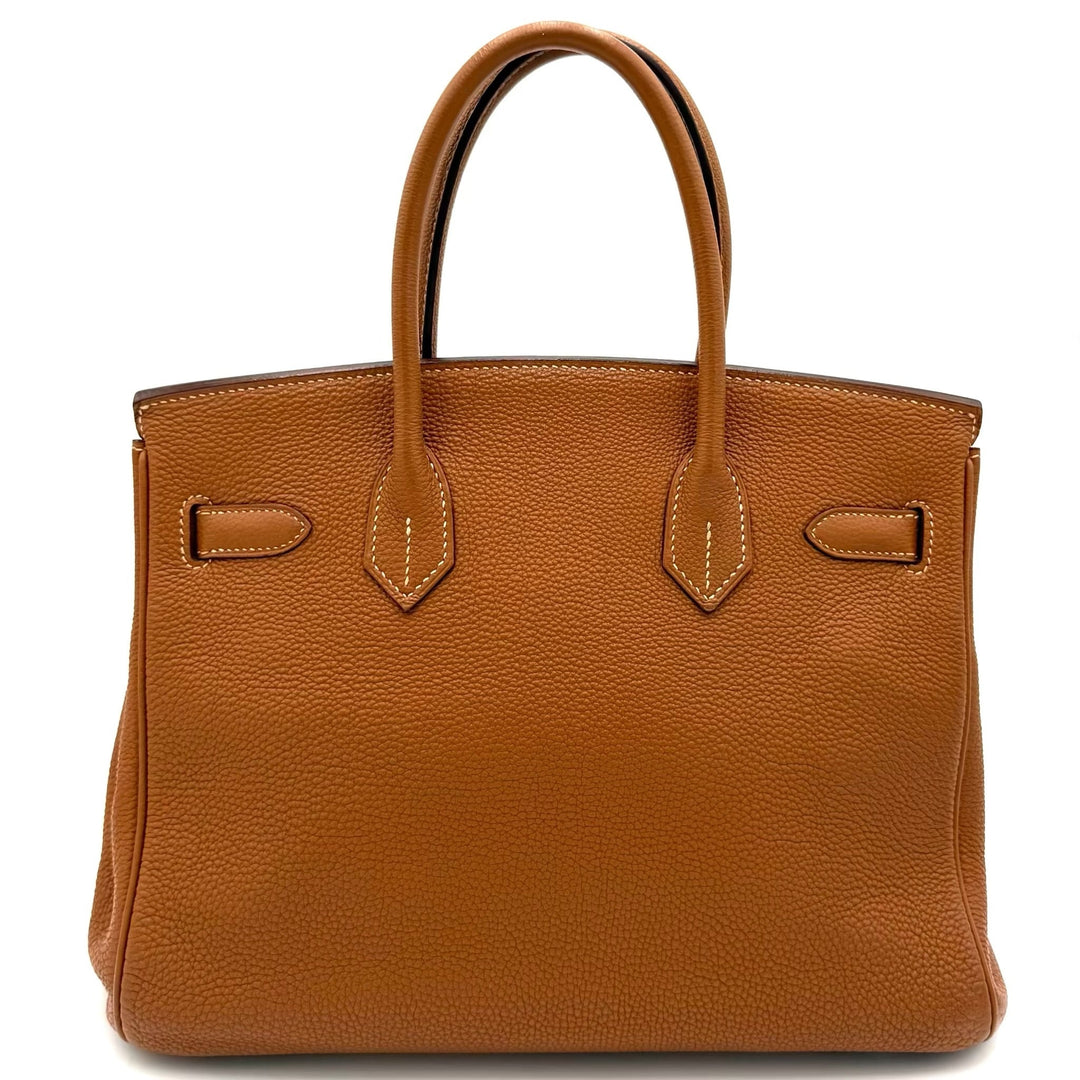 Hermès Gold Birkin 30 in Togo Leather With Palladium Hardware