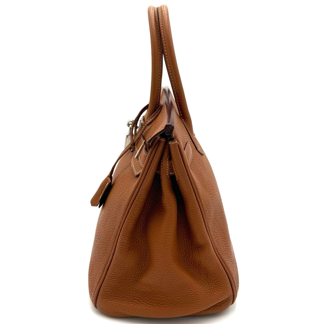 Hermès Gold Birkin 30 in Togo Leather With Palladium Hardware