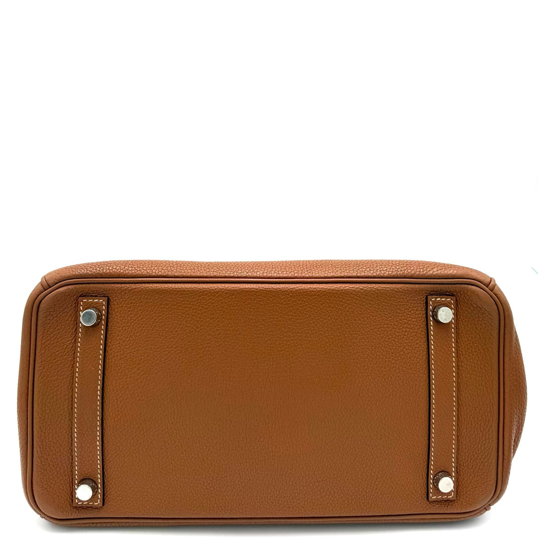 Hermès Gold Birkin 30 in Togo Leather With Palladium Hardware