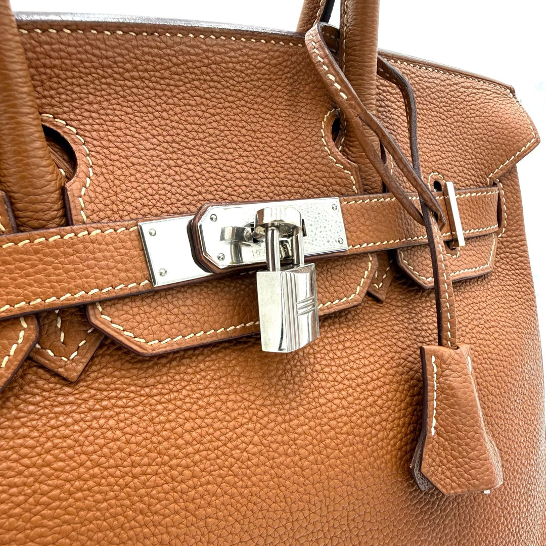 Hermès Gold Birkin 30 in Togo Leather With Palladium Hardware