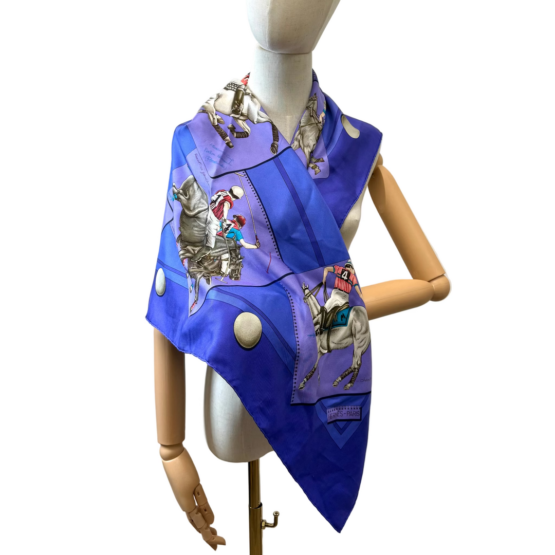 Le Monde du Polo Silk Scarf by Chantal de Crissey