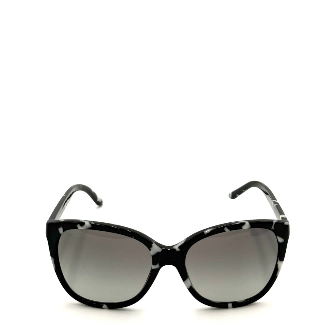 Marbled Cat-Eye Sunglasses with Hard Case