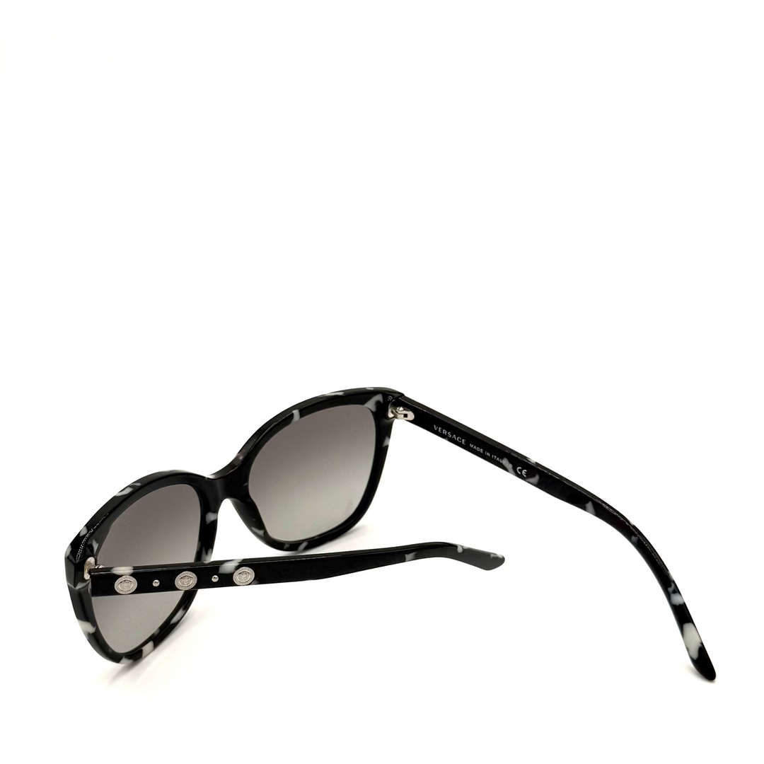 Marbled Cat-Eye Sunglasses with Hard Case
