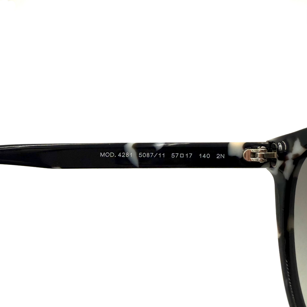Marbled Cat-Eye Sunglasses with Hard Case