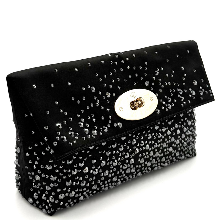 Clemmie Satin Embellished Clutch